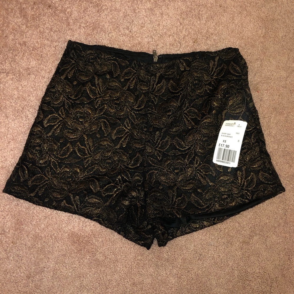 Forever 21 Knit Black/Bronze Shorts